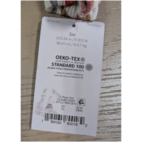 Carter's Just One You Baby Girls' 2PC Floral Top & Bottom Set Pink/Green Size 3M - Picture 5 of 5